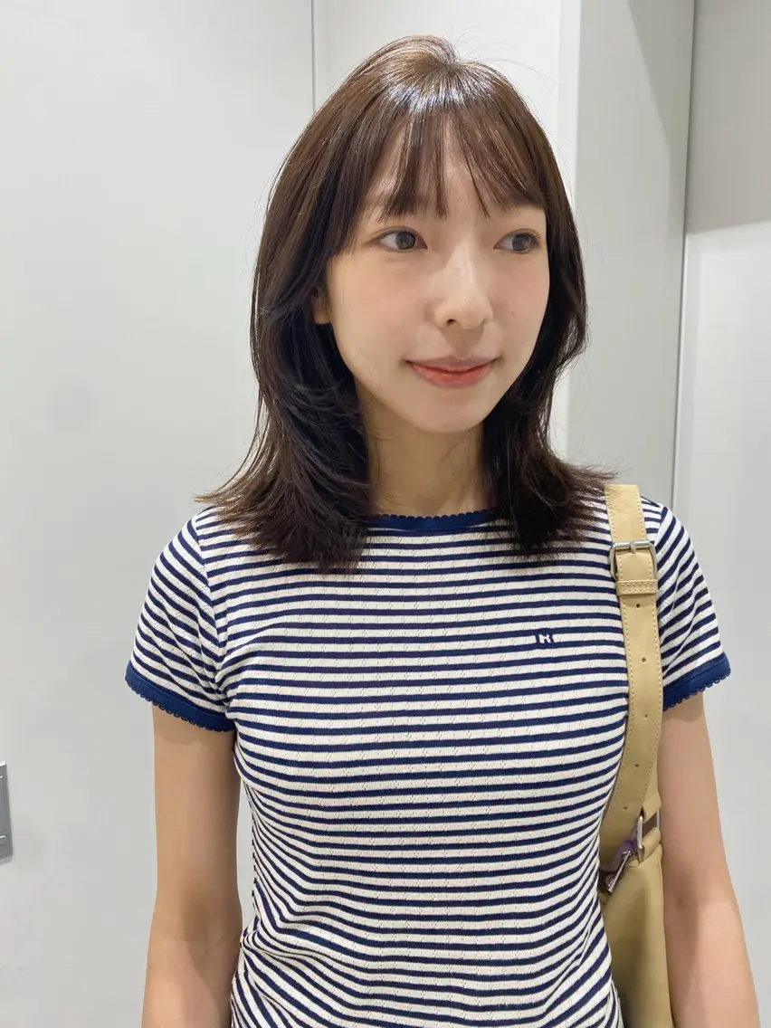 ミディアム カラー 砂原 ひよりのヘアスタイル