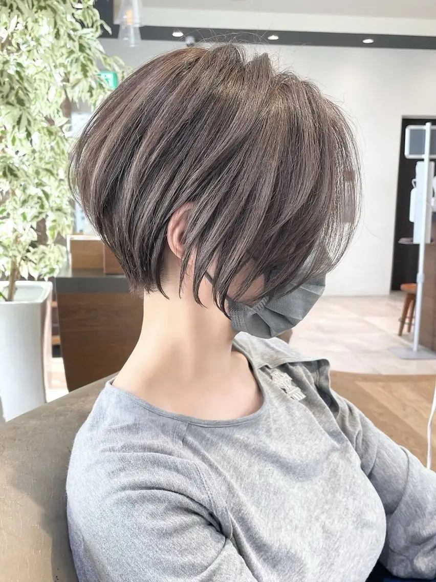 ショート カラー カット ヘアカラー 銀座/大人ショート /絶壁解消/若狭真央のヘアスタイル