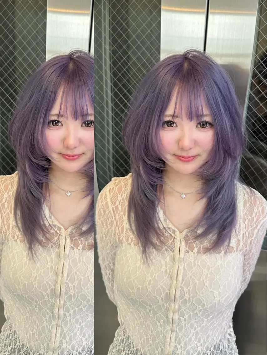 セミロング ハッシュカット レイヤーカット シャギー カット ヘアカラー 🪶Y2K/平成/レ イヤー🪶chakiのヘアスタイル