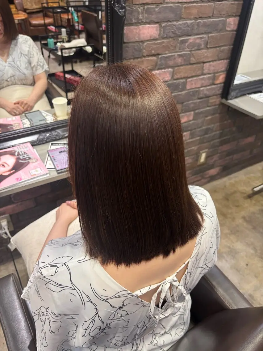 カラー 透明感カラー ここののヘアスタイル