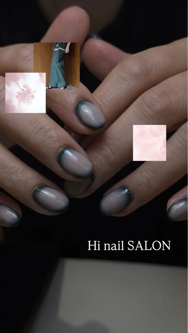 ネイル チークネイル フレンチネイル 韓国ネイル マグネットネイル 持ち込み ハンドネイル Hi nail🎀 池袋kozueのネイルデザイン