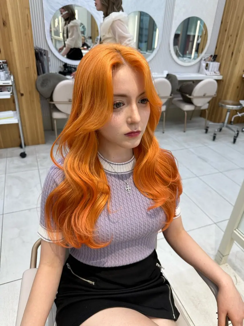 ロング カラー 🇰🇷韓国風くびれ ヘア🇰🇷中村優大のヘアスタイル