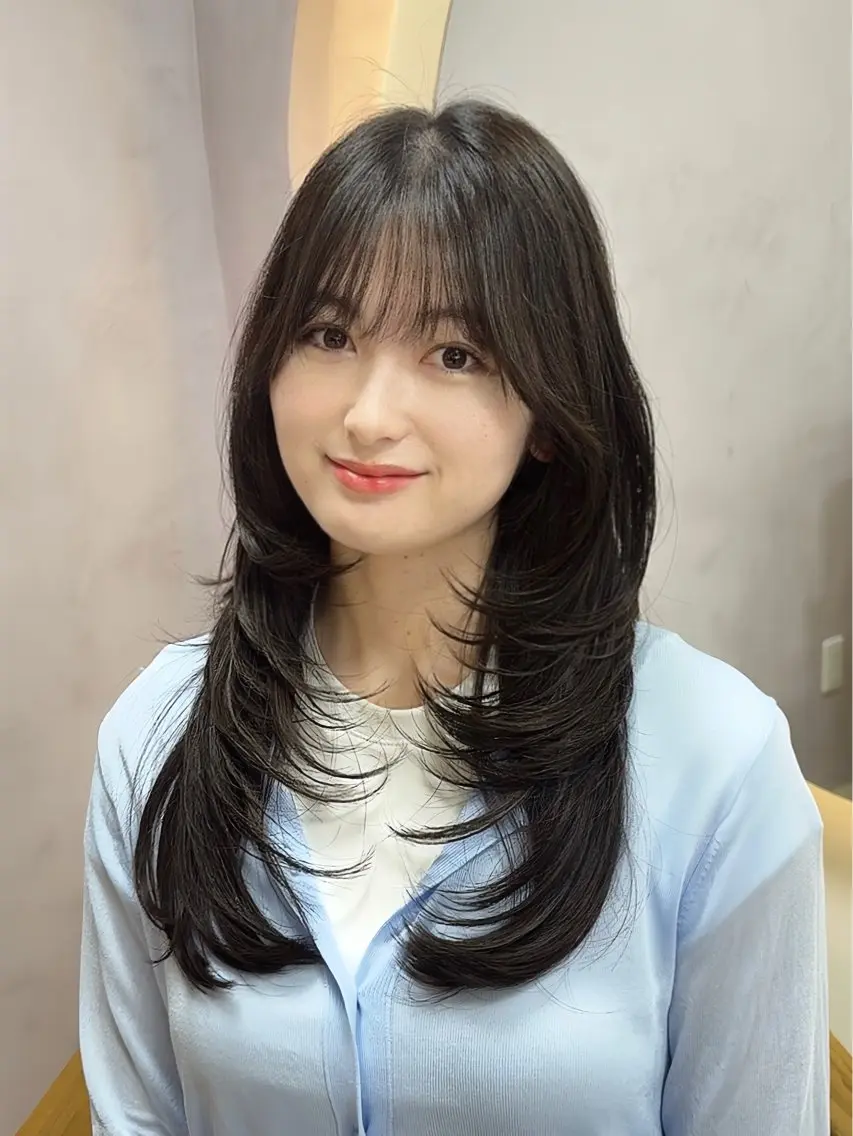 セミロング カット ヘアカラー トリートメント トレンド韓国レイヤー 🇰🇷のんのヘアスタイル