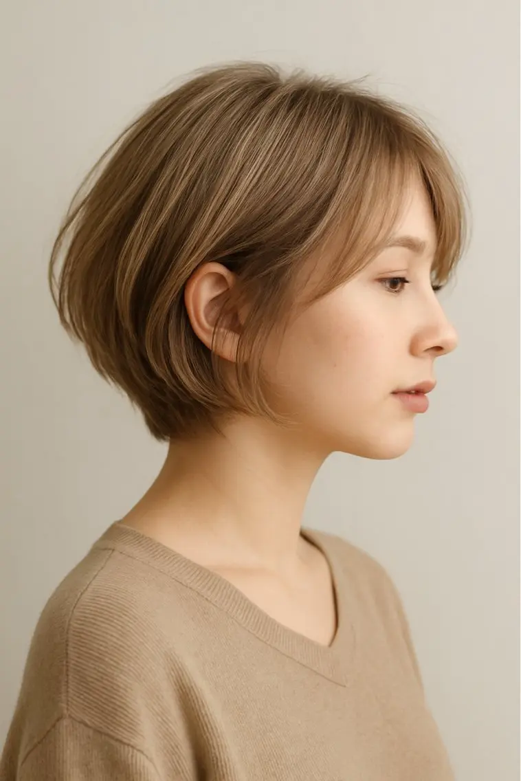 ショート ショートボブ 丸みショート ボブ くびれヘア 似合わせカット ドライ カット✂️髪質改善のヘアスタイル