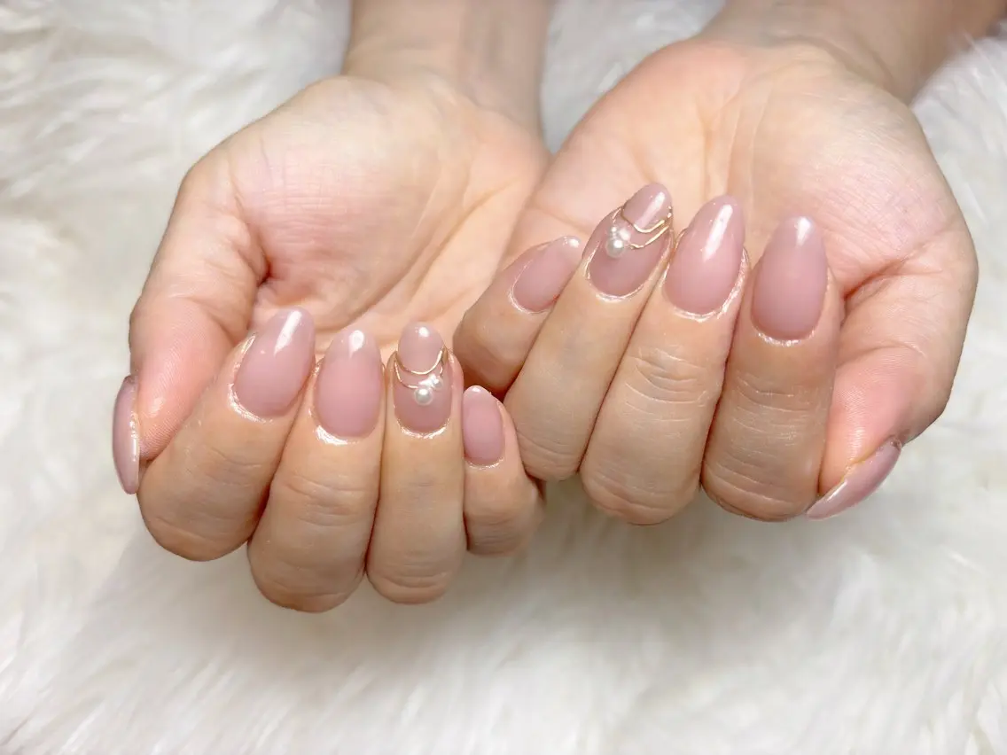 ネイル アートネイル ワンカラーネイル nail care salon -&-のネイルデザイン