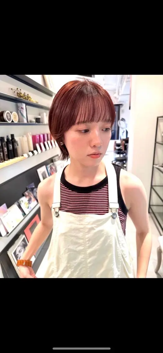 ショート カラー 似合わせカット 磯　亜由香🌼 ブリーチ/ボブカットのヘアスタイル