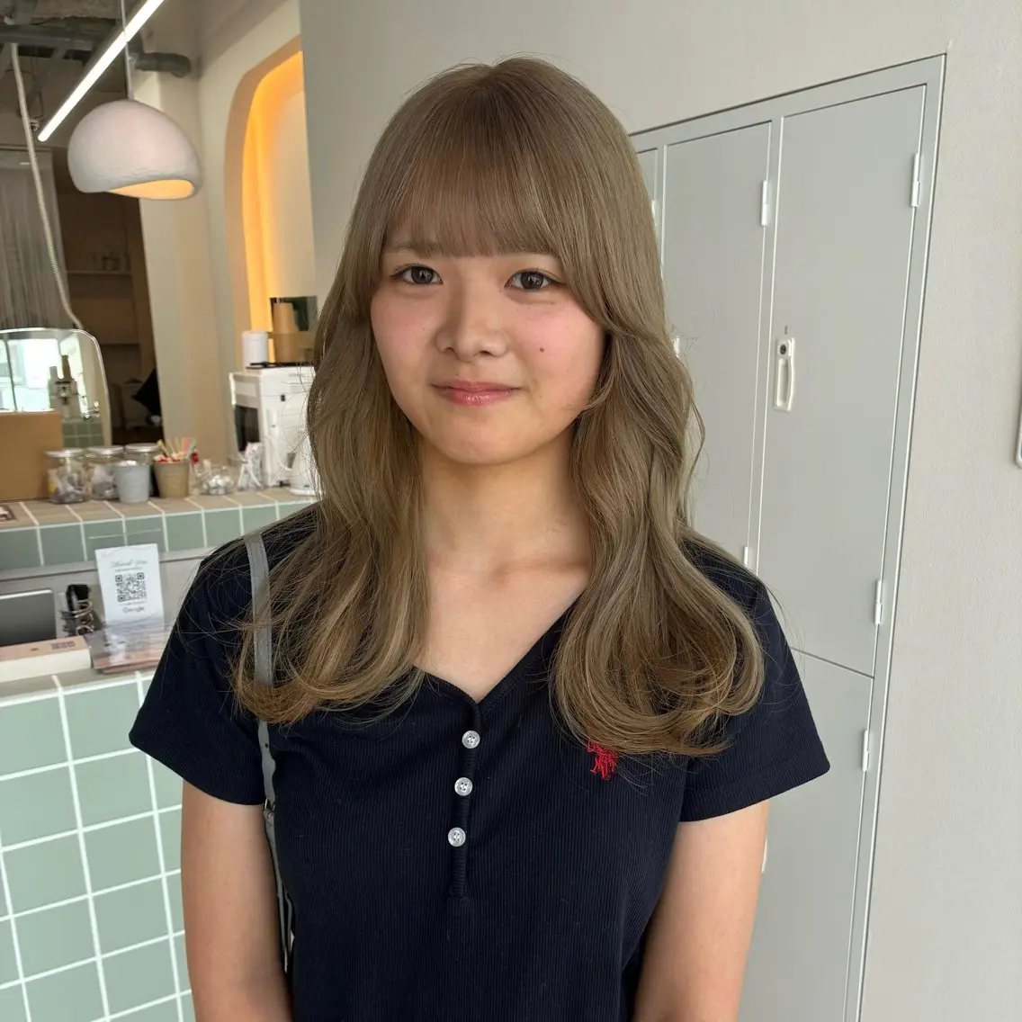 セミロング カット ヘアカラー トリートメント newi広島 tomokaのヘアスタイル