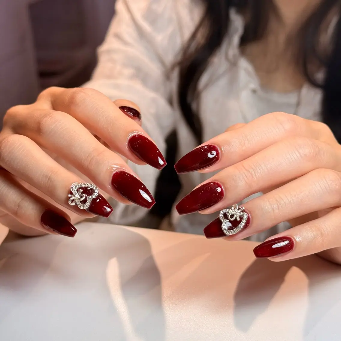 ネイル アートネイル チークネイル フレンチネイル グラデーション キラキラネイル ハンドネイル Risa_ Nailのネイルデザイン