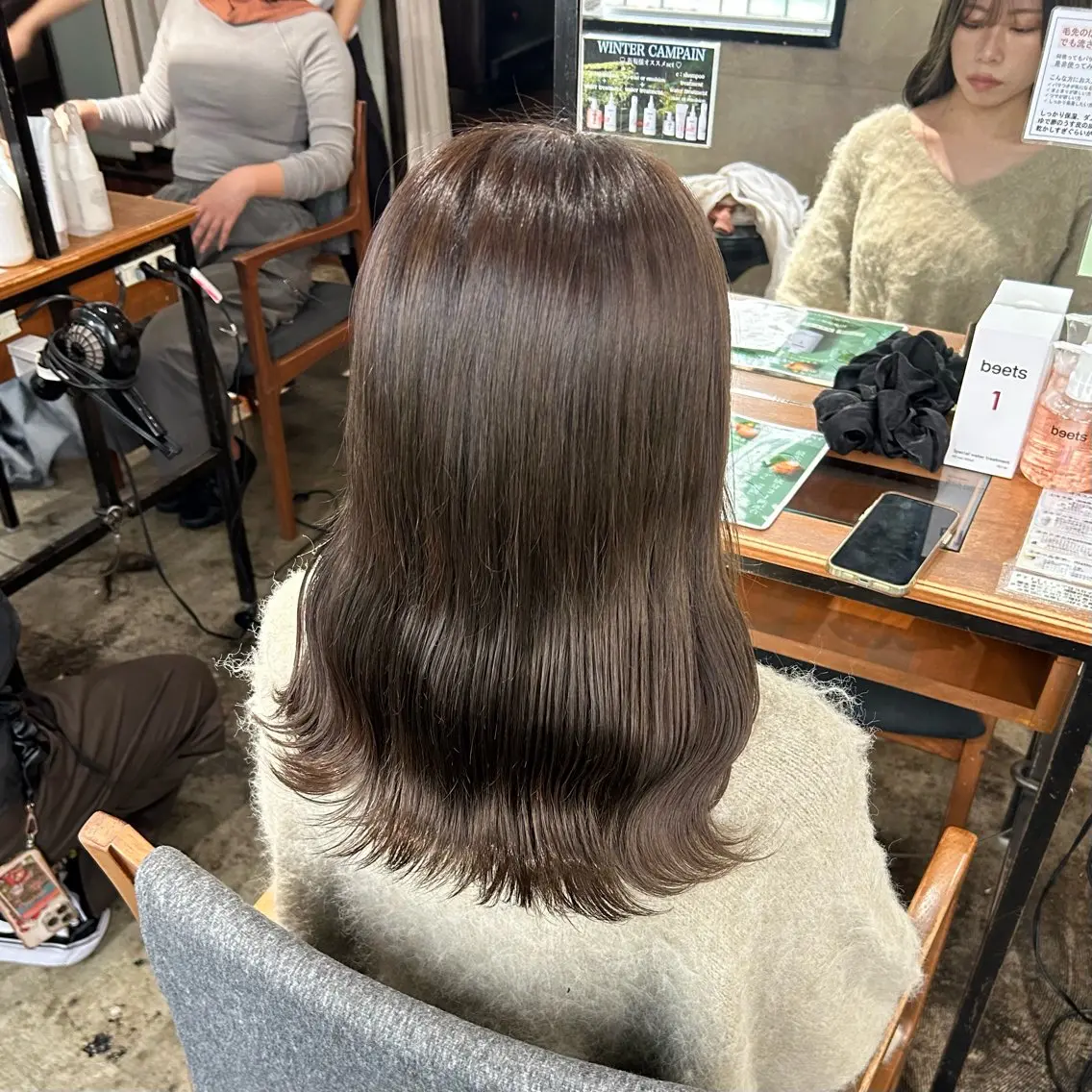 ミディアム カラー カット ヘアカラー トリートメント RINO/似合わせ /女性専用𖧷のヘアスタイル