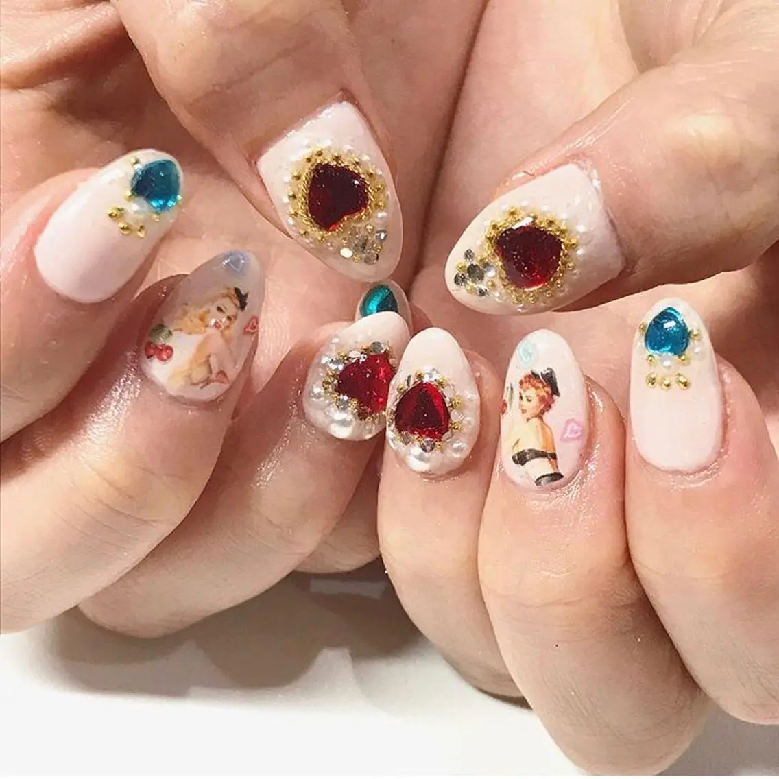 ネイル 渋谷 チップ長さ出し アプレgel-xのネイルデザイン