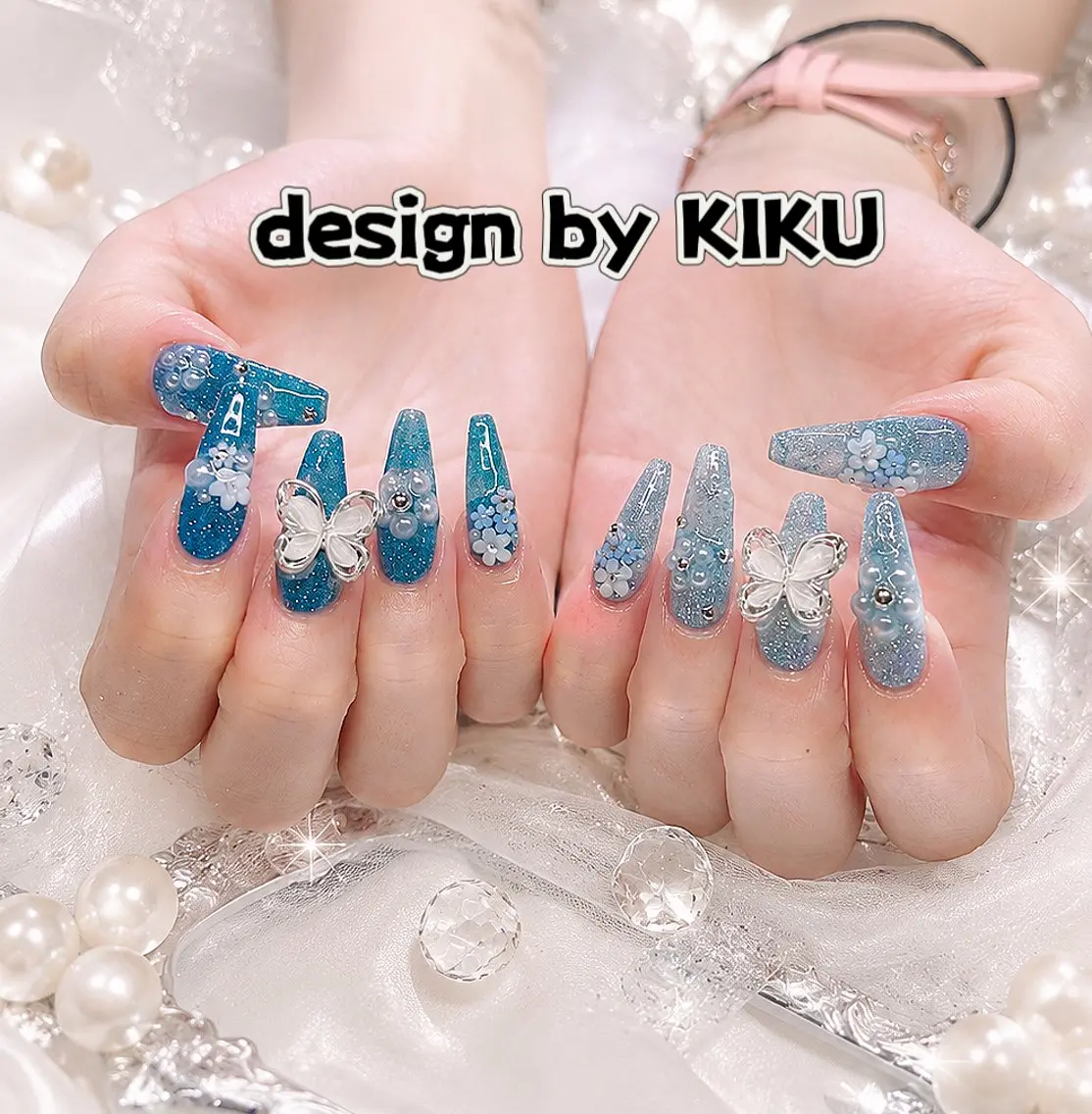 ネイル カジュアル 長さ出し フラッシュネイル フラワーネイル フットネイル ハンドネイル Bamboo Bliss西店のネイルデザイン