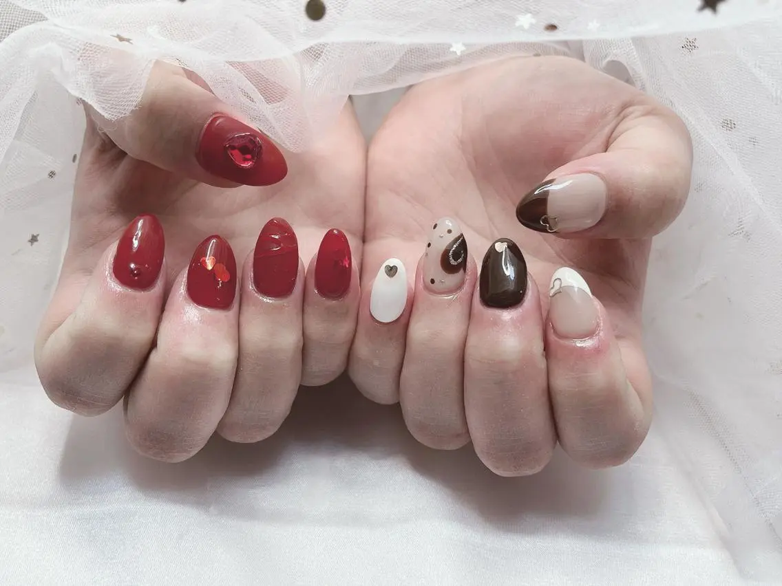 ネイル バレンタイン ジョリ kasumi🌹💅のネイルデザイン