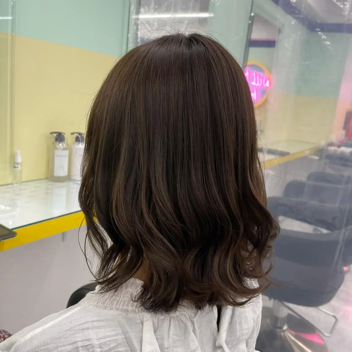 セミロング カラー ヘアアレンジ カット ヘアカラー トリートメント ヘッドスパ ヘアセット 【透明感×レイヤー】 🍃RIKU🍃のヘアスタイル