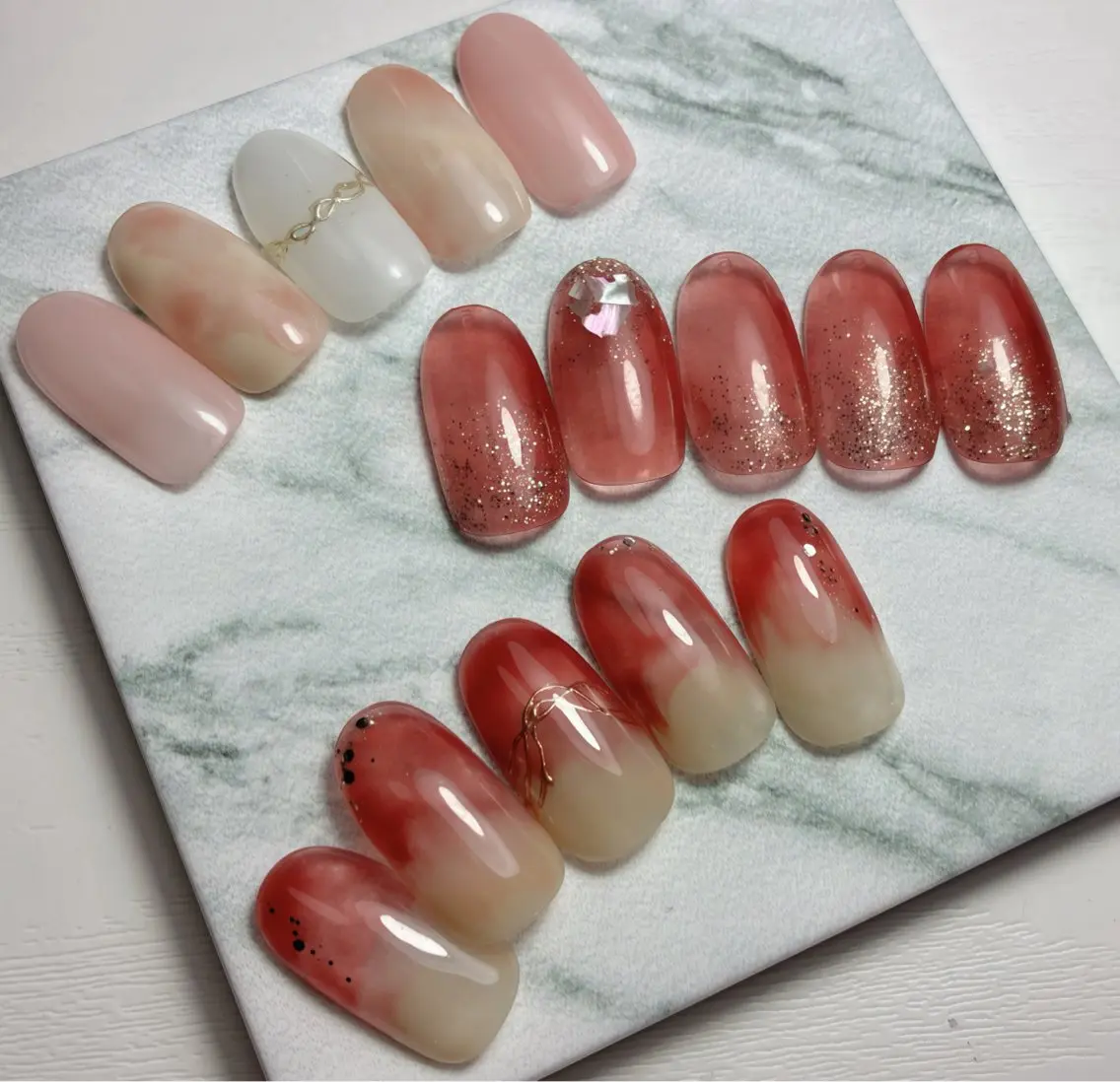 ネイル フットネイル 氷ネイル・うるうるネイル マグネットネイル メンズネイル ニュアンスネイル ハンドネイル nail salon anoneのネイルデザイン
