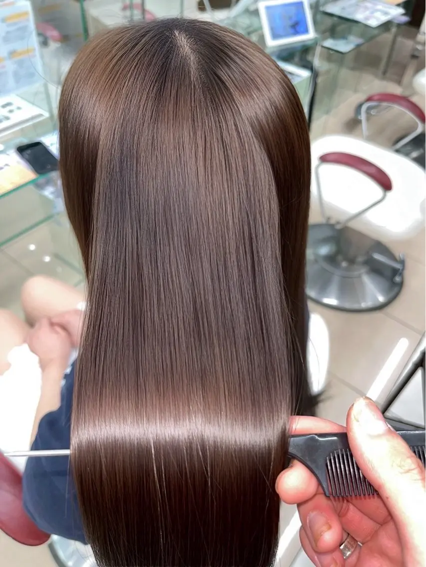ロング 髪質改善 カット 縮毛矯正 トリートメント 長尾 晃汰のヘアスタイル