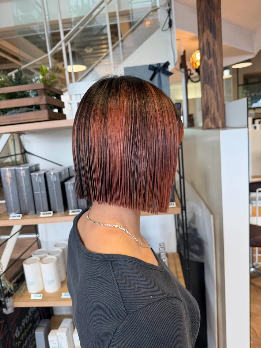 カラー ボブ ヘアカラー トリートメント インナーカラー♡ Nanakoのヘアスタイル