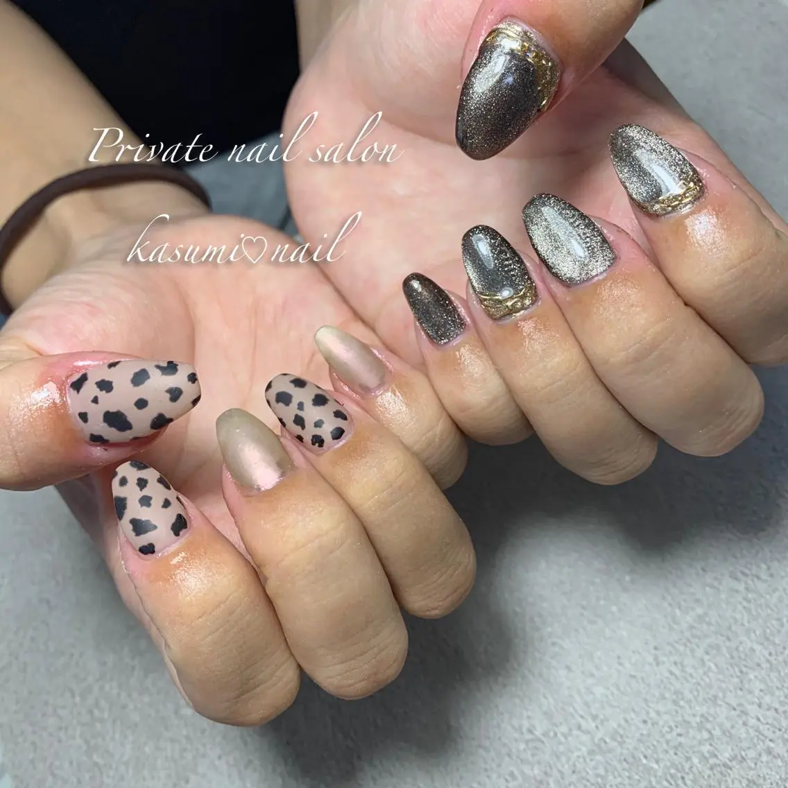 ネイル マグネットネイル ミラーネイル ニュアンスネイル 冬ネイル KASUMI♡ Nailのネイルデザイン