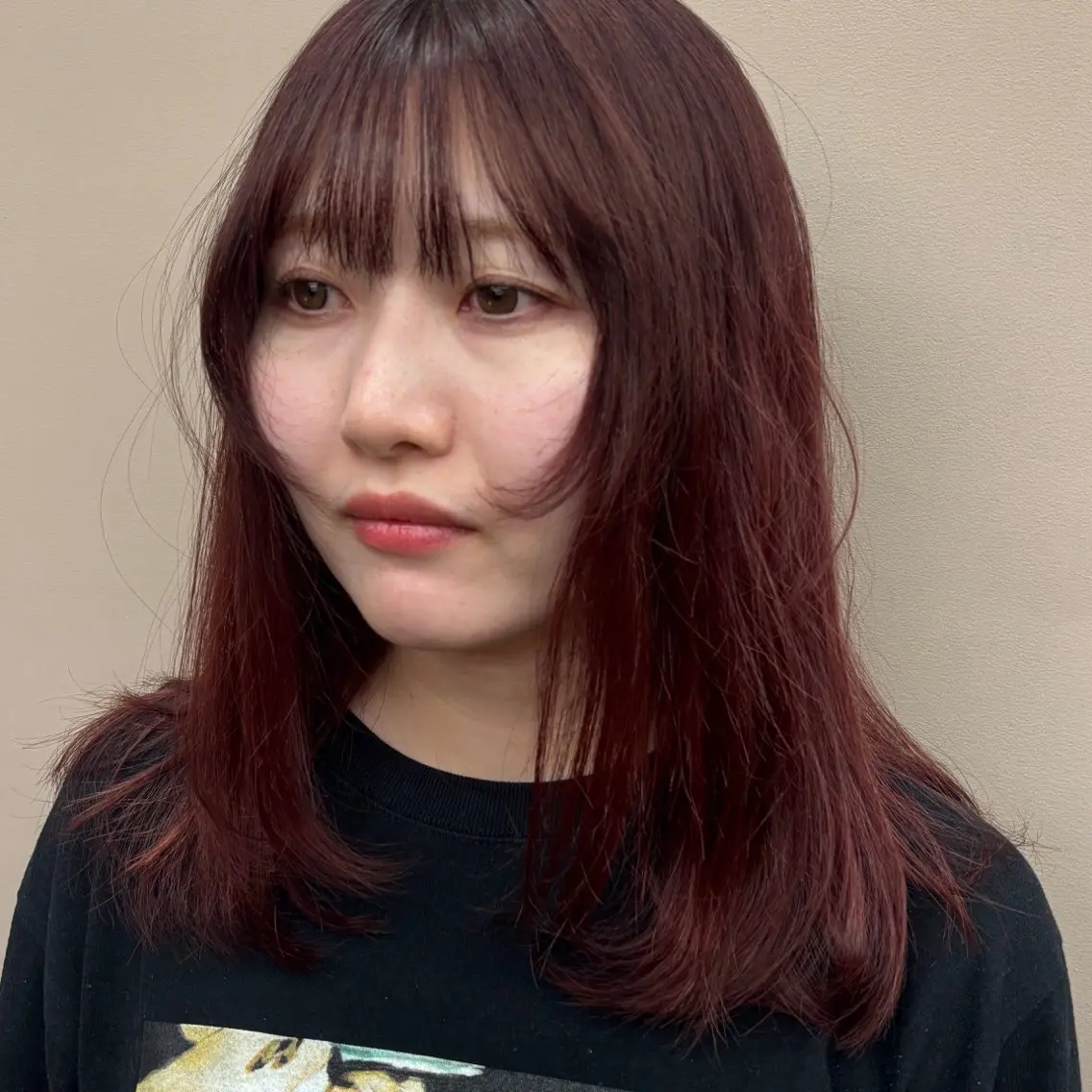 セミロング カラー ピンクカラー ヘアカラー HIBIKI / 透明感カラーのヘアスタイル