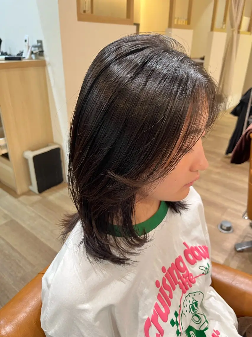 ミディアム キッズ 学生 bisou hair Kayanoのヘアスタイル