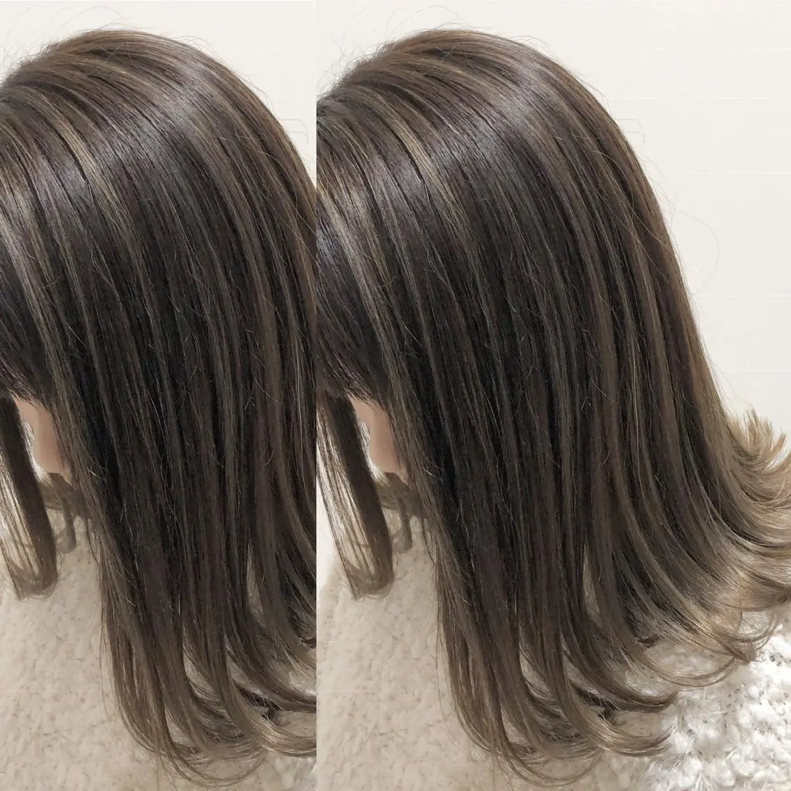ミディアム カラー ハイライトカラー ハイライト カット ヘアカラー 上川 開生のヘアスタイル