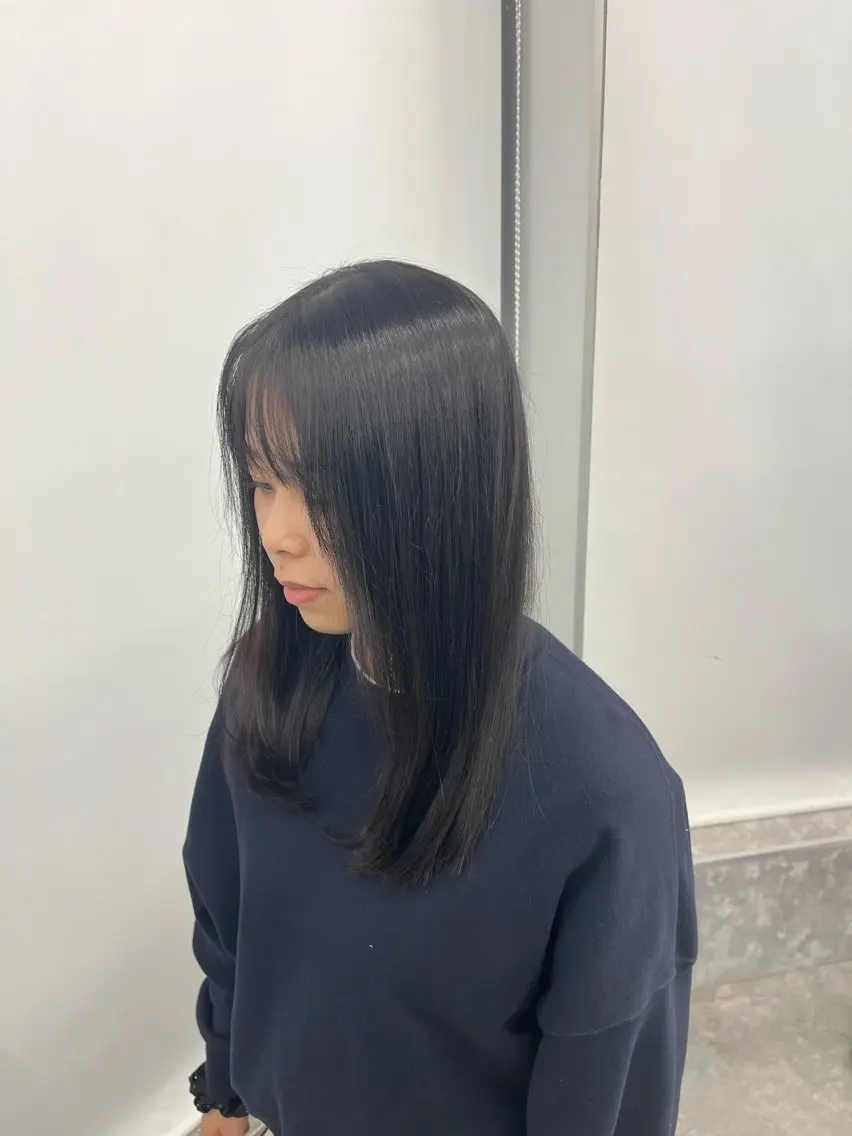 セミロング カラー パーマ ヘアアレンジ セミロングパーマ ブリーチ 透明感カラー ダブルカラー グラデーションカラー 曲がる縮毛矯正特化 亮輔【江坂駅すぐ】のヘアスタイル
