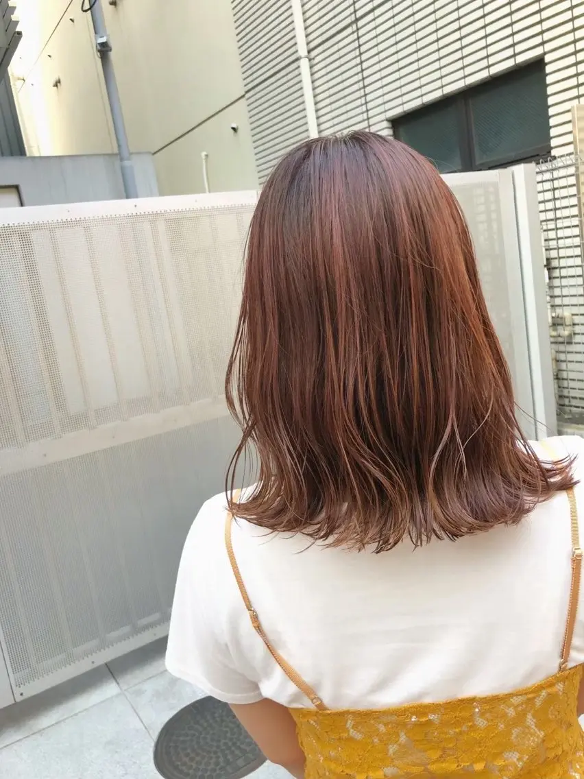 ミディアム カラー ‎🤍あずみ 🤍パーマのヘアスタイル