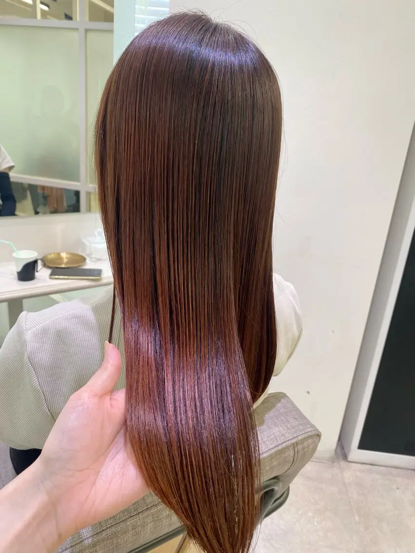 似合わせカット+美髪縮毛矯正+前処理TR+マイクロバブル🌷の写真