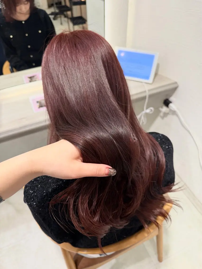 ロング カラー ヘアカラー ナチュラル可愛い/ 艶カラー/内藤歩香のヘアスタイル