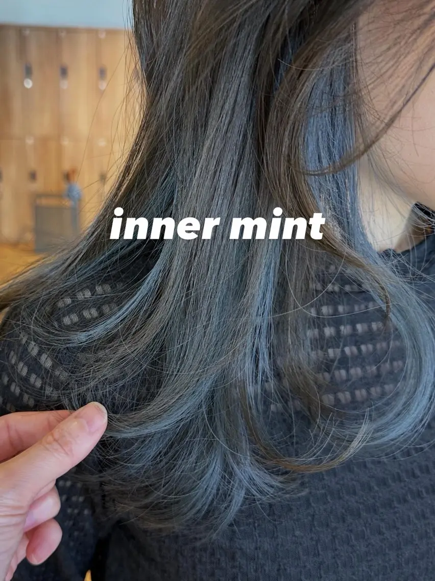 ミディアム カラー 透明感カラー インナーカラー ミント カット ヘアカラー トリートメント 銀座/レイヤー ハイライト/MAMIのヘアスタイル