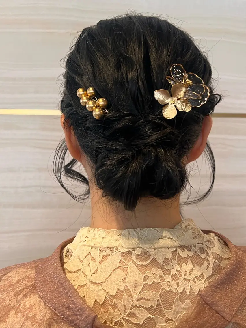 ロング 縮毛矯正 ヘアセット 神田 桃歌のヘアスタイル