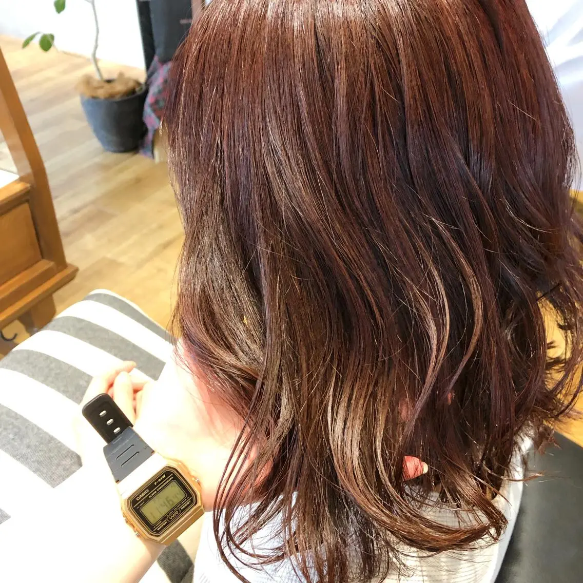 ミディアム カラー レッドカラー ボブ ◇おの あすか◇のヘアスタイル