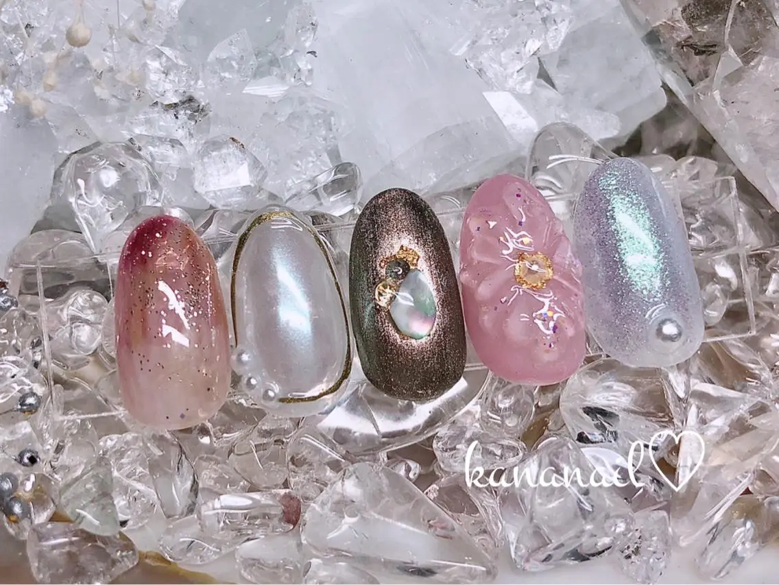 ネイル ミディアムネイル kananail🎀 桜木町ネイルのネイルデザイン