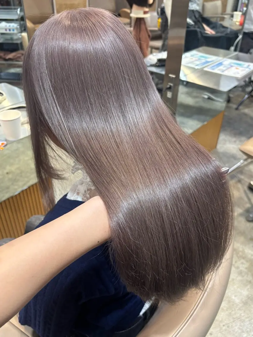 セミロング カラー ヘアカラー ハイトーンボブ/ラベ ンダー🩰yuinaのヘアスタイル