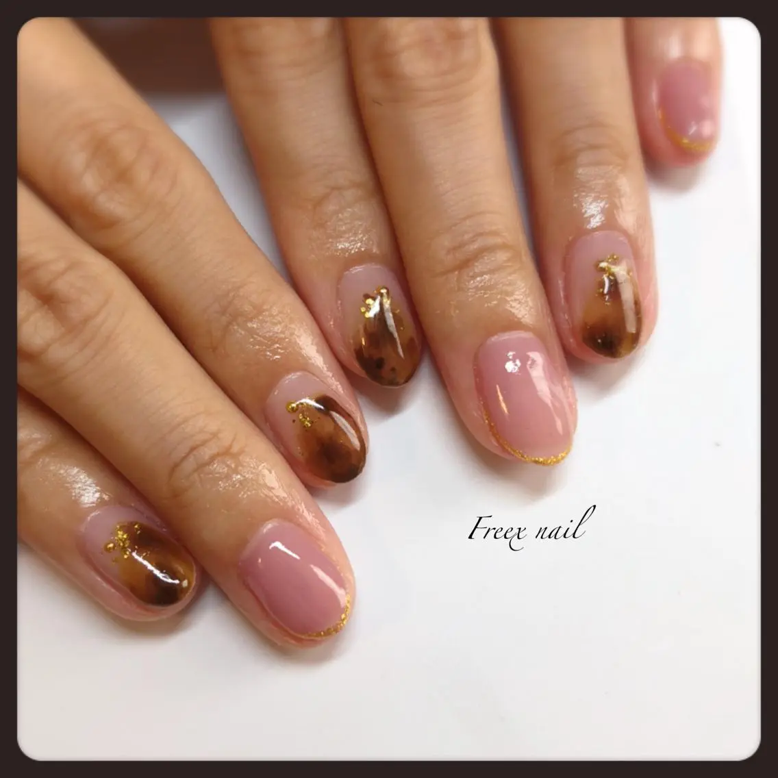 ネイル べっ甲ネイル freex nail /ニュアンス/個性派のネイルデザイン