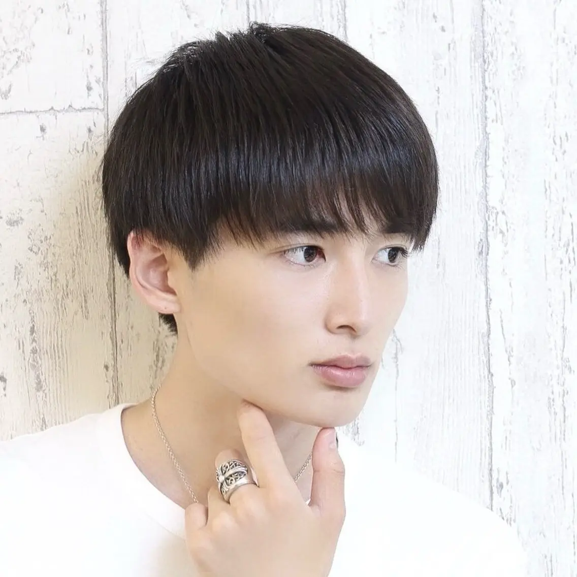 ショート メンズ マッシュ ショートヘア メンズ特化カットパー マカラー坂田柊のヘアスタイル
