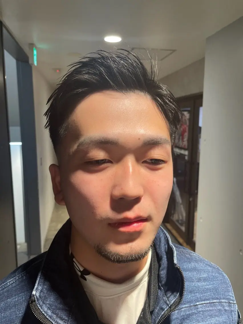 ショート メンズ フェードカット ショートヘア 藤井 響のヘアスタイル