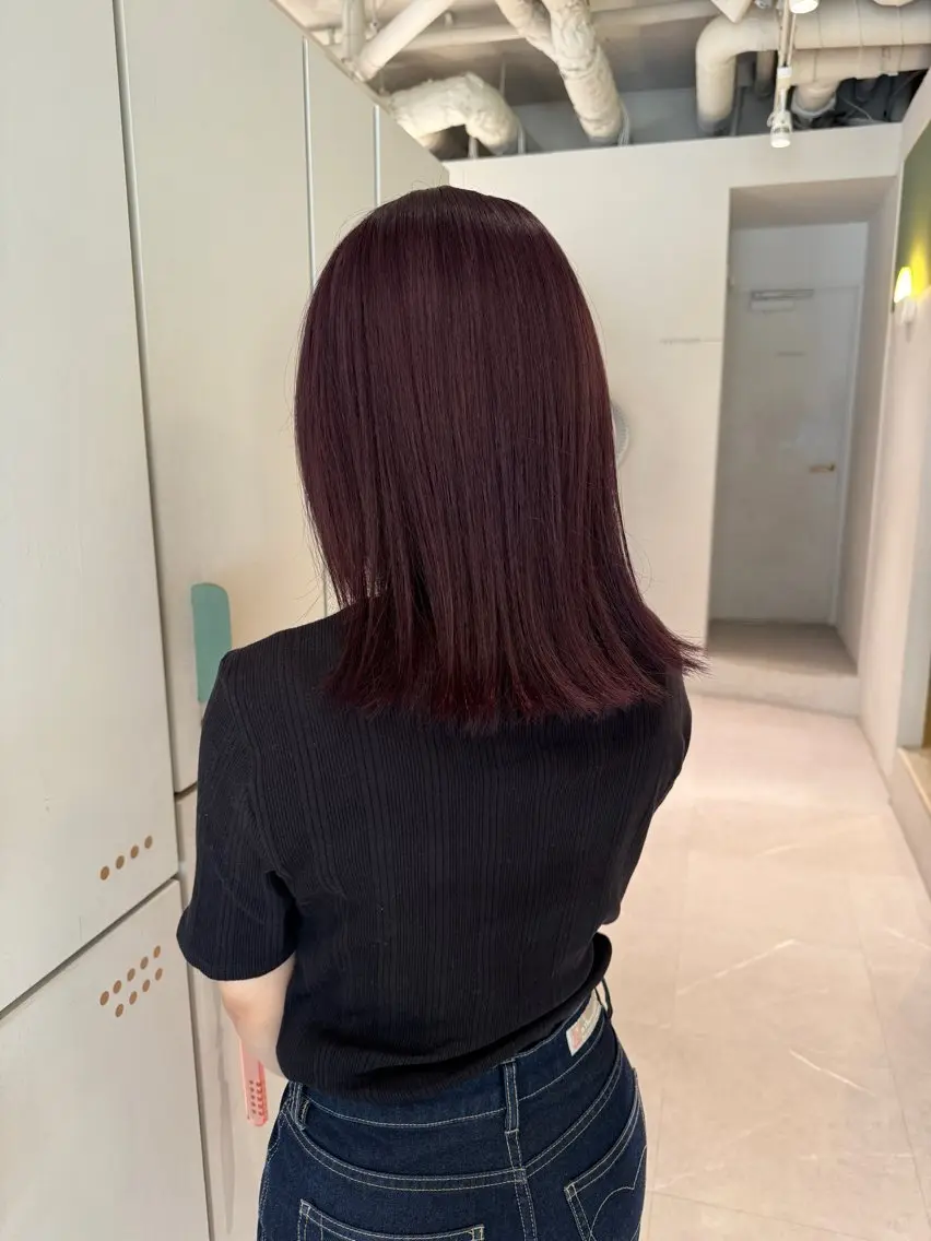 セミロング ヘアカラー トリートメント 杉田 茉優のヘアスタイル