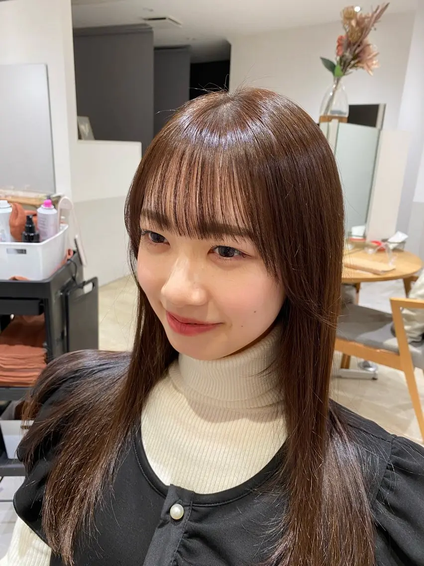 セミロング カラー パーマ セミロングパーマ 韓国風ヘア カット 縮毛矯正 クロスパーマ🥇韓国 ヘア🇰🇷濵田航希のヘアスタイル