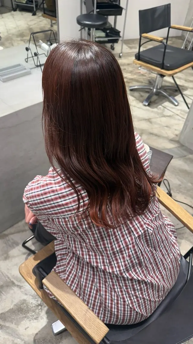 セミロング カラー 似合わせカット 山本 彩美香のヘアスタイル