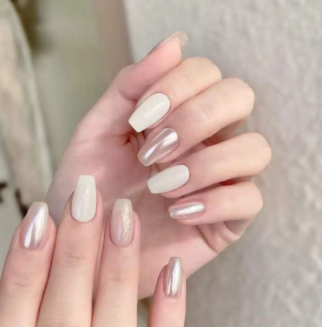 ネイル フラワーネイル フレンチネイル ジェルネイル ガラスフレンチ ハート ハンドネイル BabyYouMi nailのネイルデザイン