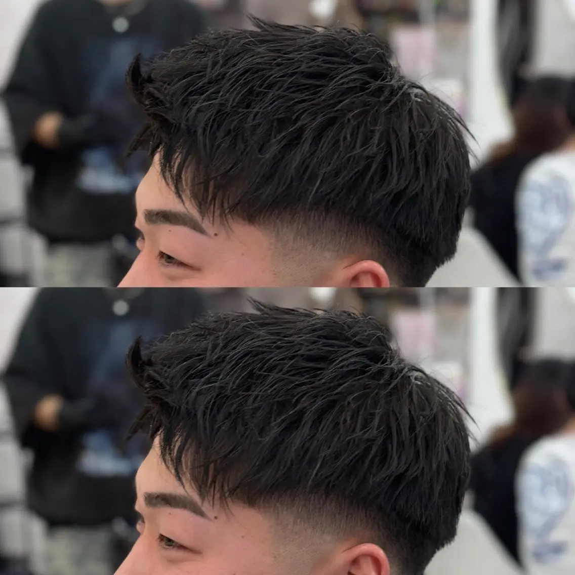 ミディアム カラー パーマ メンズ キッズ 🌟短髪指名No.1 泰成/フェード🌟のヘアスタイル