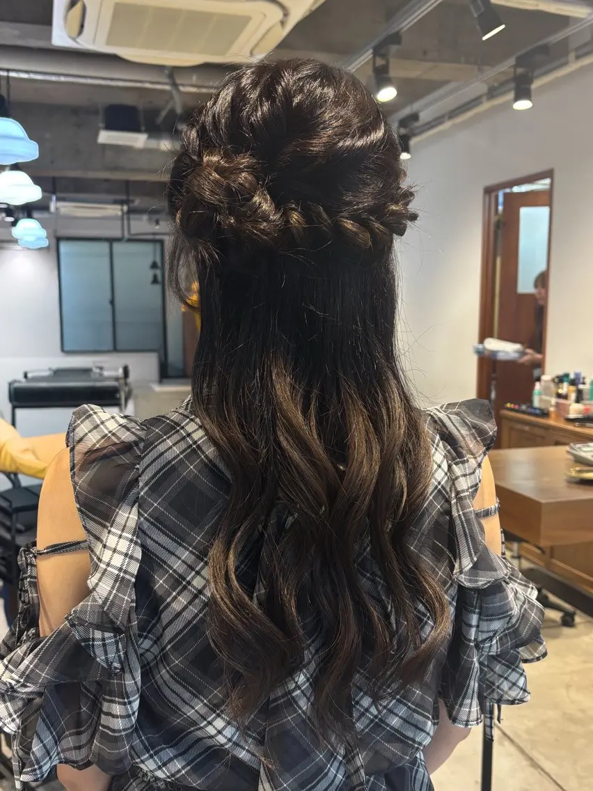 ロング ヘアアレンジ ヘアセット ヘアアレンジ/ 透明感/あみ🫧🎶のヘアスタイル