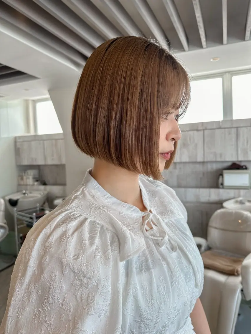 ショート カラー パーマ / ボブ /ショート 谷口 陸のヘアスタイル