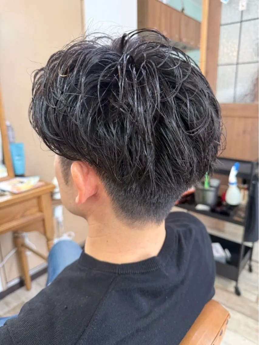 メンズ メンズパーマ 刈り上げ カット パーマ Rin ku-to andCのヘアスタイル