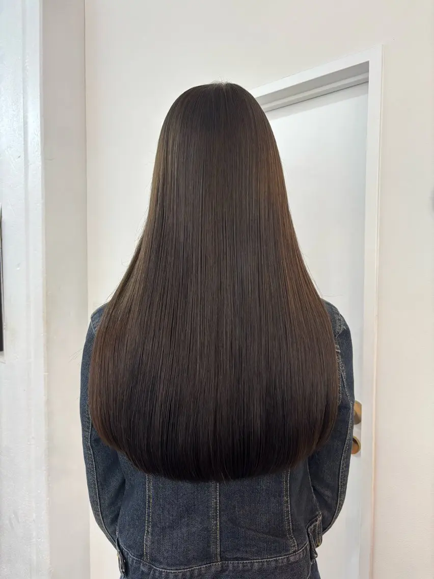 ロング 縮毛矯正 🤍Nozomi/ オリーブカラー🌿のヘアスタイル
