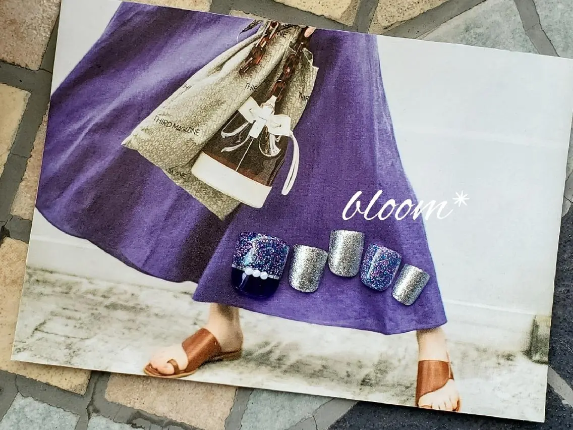 ネイル ブルー bloom *のネイルデザイン
