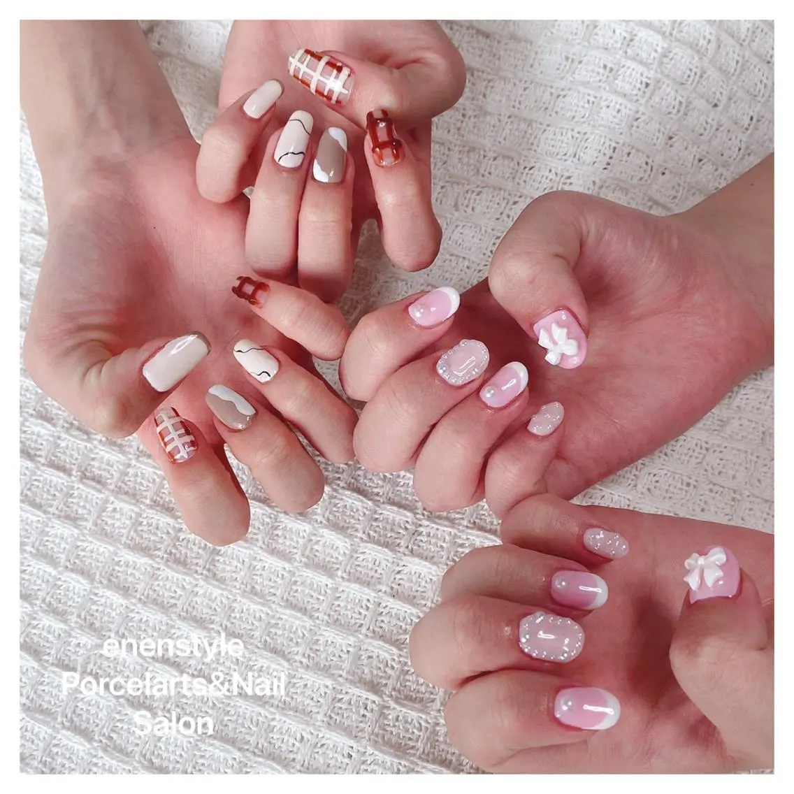 ミディアム ネイル 🐾enen style 🐾のネイルデザイン
