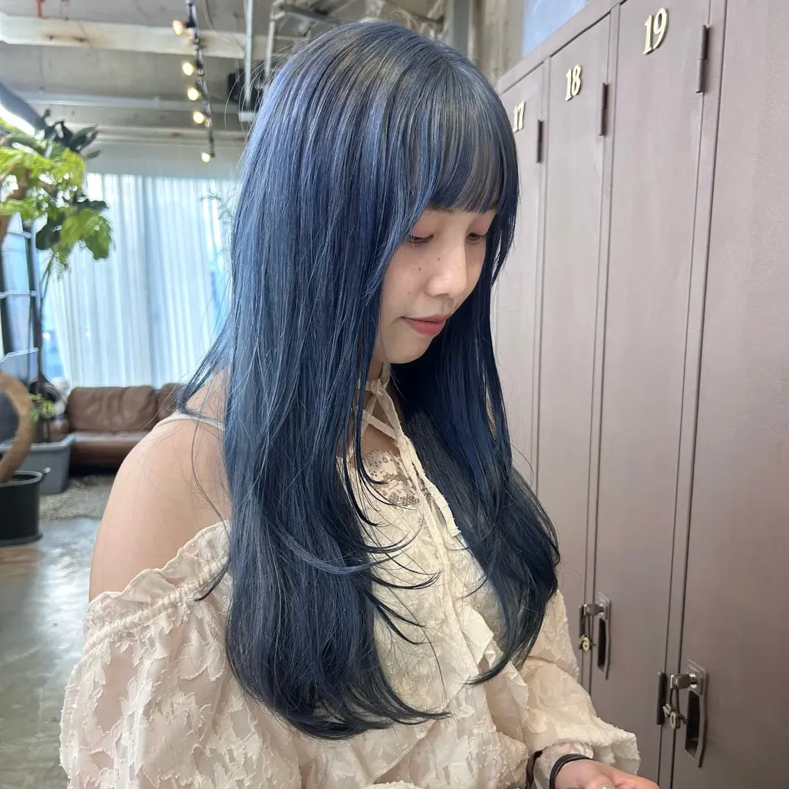 ロング カラー ブルーカラー ヘアカラー 伊藤ほのか/パーマ /酸性ストレートのヘアスタイル