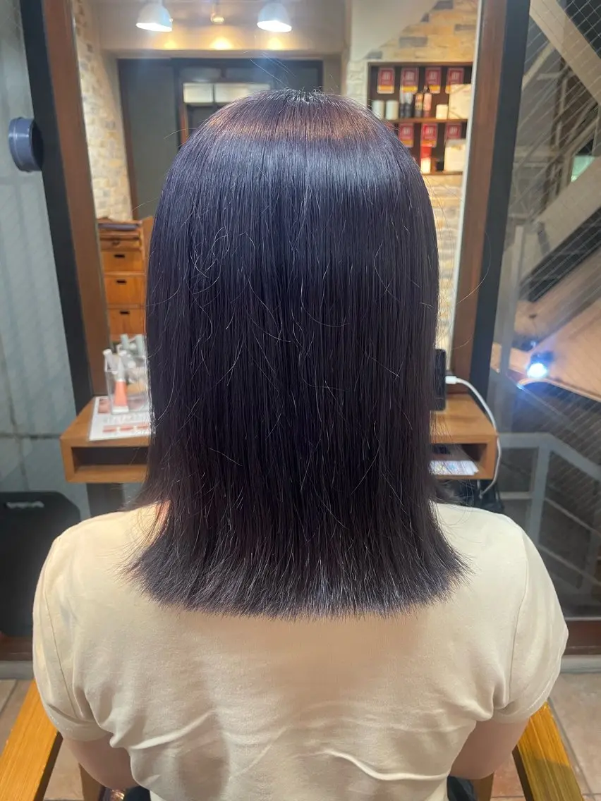 ミディアム ヘアカラー ショート/似合わせ パーマ/KANOのヘアスタイル