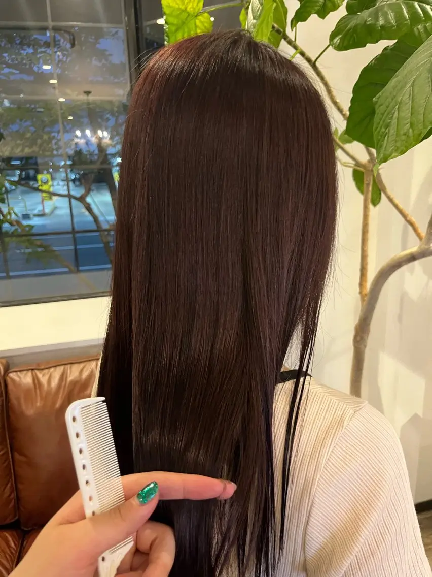 カラー ヘアカラー カットモデル unaのヘアスタイル
